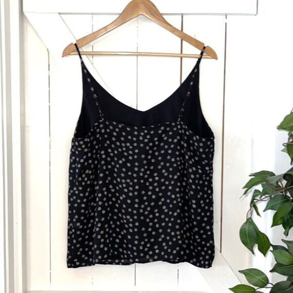 Banana Republic V-Neck Adjustable Tank Camisole Black Floral Size Large NWT - Picture 3 of 6